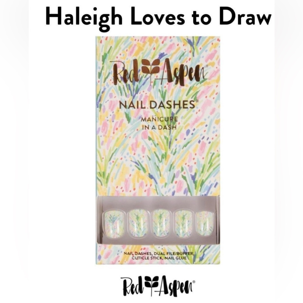 Red Aspen Nail Dashes
Haleigh Loves To Draw short square multicolor designs b6n